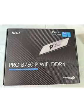 MSI Pro B760-P WiFi DDR4 Motherboard Intel 12th/13th Gen CPU Ready Lightning Gen